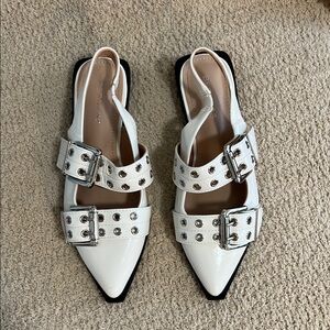 White Studded Women's Shoes